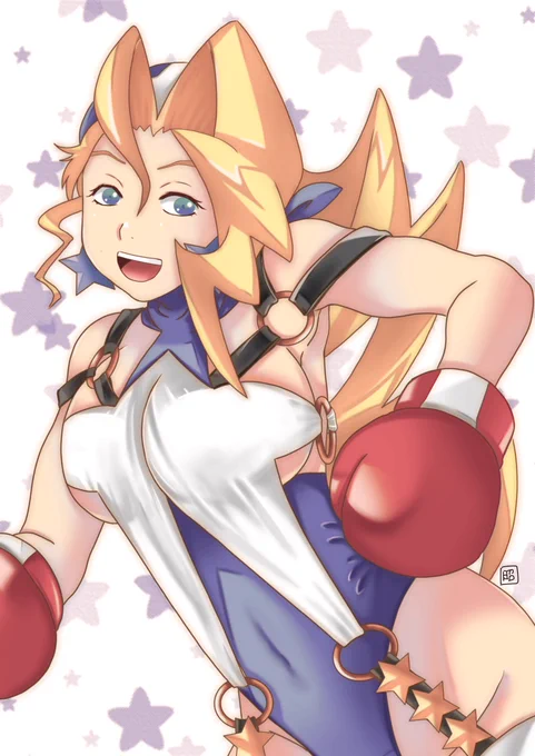 ジャス学のティファニー・ローズさんデスカー?#ジャスティス学園#格ゲーキャラ描こうぜ#レトロコンシューマー愛好会イラスト部 