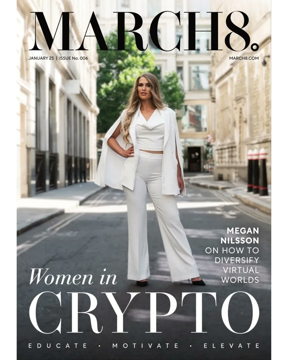 🌟 It's such an honor to be featured on this month's COVER of one of the top #womenentrepreneur magazines <a href="/march8magazine/">March8</a> 🌟

This is for all the trail blazers in #Web3 paving the way for the future gen. of women to take their seat at the table. ✨️

march8.com/magazine/march…