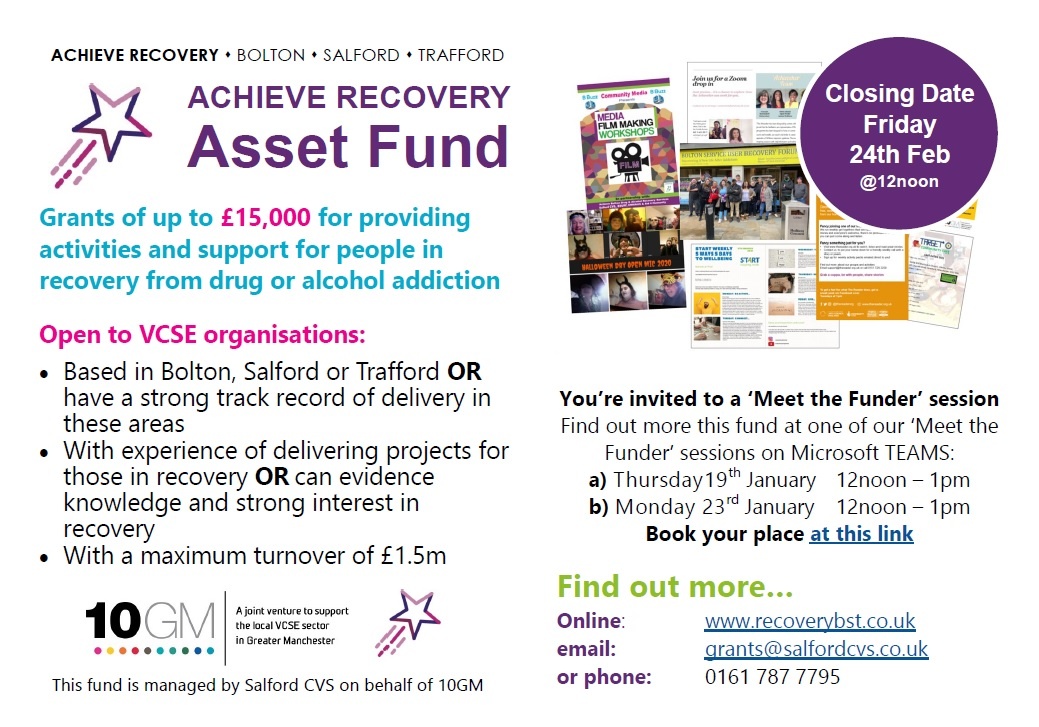 Book your place on a 60-minute online Meet the Funder Session for an overview of the new round of the Achieve Asset Fund.  This is your opportunity to find out more about what will make a good project proposal. Book on either 19th Jan or 23rd Jan: lght.ly/d6a0dlk