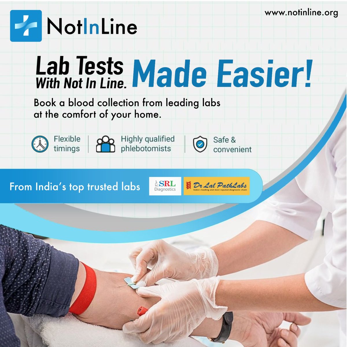 sanghamitra_jr's tweet photo. Say goodbye to long wait times with @NotInLine_ . Compare prices, choose from multiple lab options, and have samples collected at your doorstep. Accurate results, just a click away. Book now! 👇
https://t.co/N3tjjYCCxE
#NotInLine #AtHomeLabTesting #healthcare https://t.co/SIyp5cVUsj
