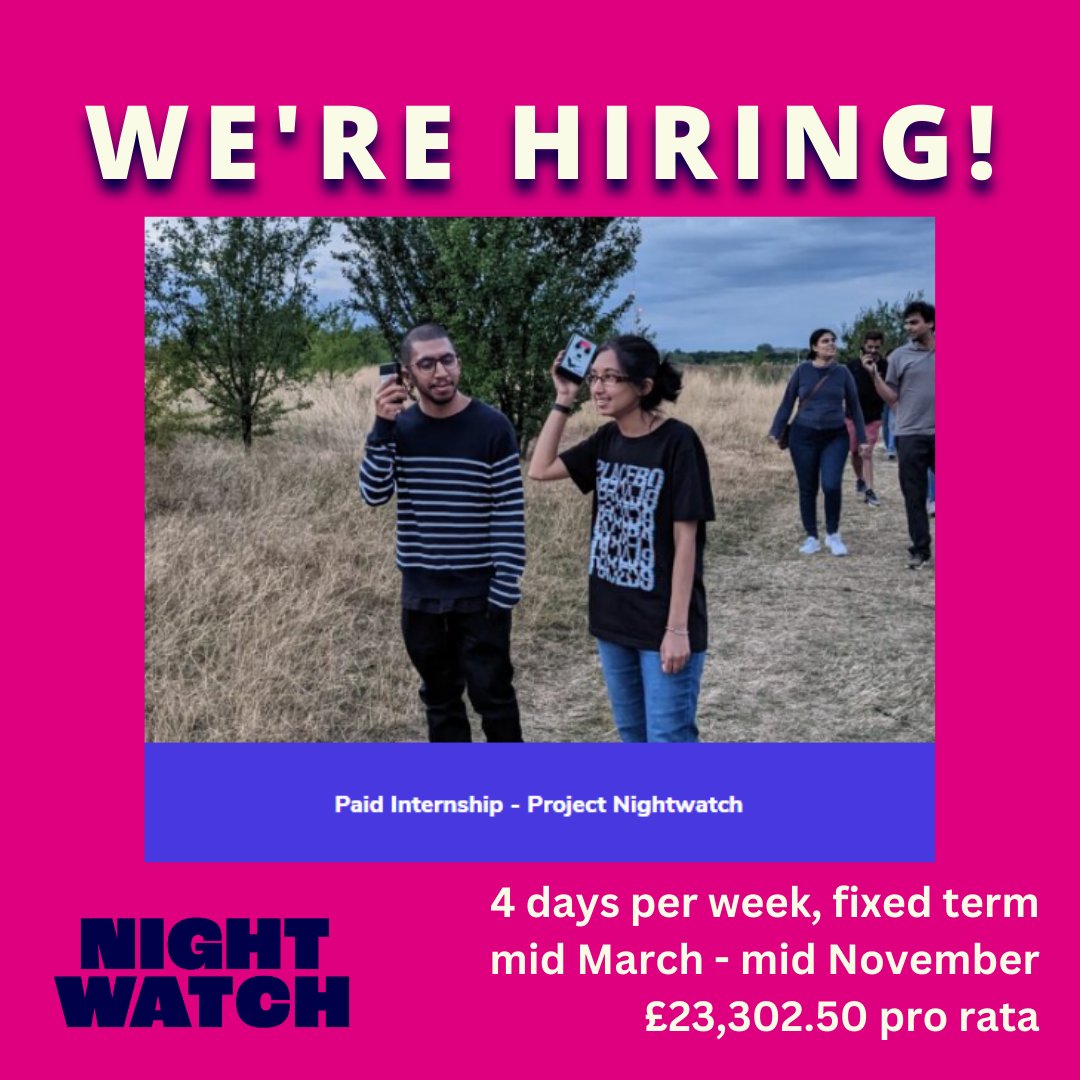 _BCT_'s tweet photo. - Paid Internship, #ProjectNightwatch to help us recruit and support NightWatch volunteers, and bring the project to a diverse range of audiences to ensure that everyone can access the benefits of connecting with nature! Deadline 9am 31st January: https://t.co/kQuqtCH0uT https://t.co/jmJcZ4lEto