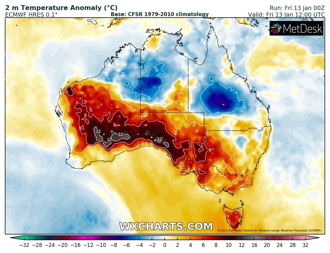 Extreme Temperatures Around The World on Twitter "Yesterday 13 January