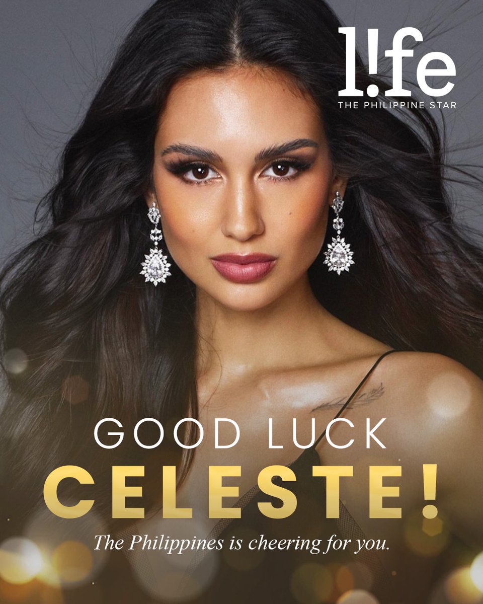 philstarlife's tweet photo. BREAK A LEG, CELESTE! 🇵🇭

In a few hours, Philippines’ bet #CelesteCortesi will face off with more than 80 candidates to bring home the #MissUniverse crown. 👑

RELATED STORY: https://t.co/GqjvTW00DB https://t.co/EWnb0a7nQO