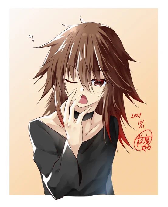 本編、安静時期のクロトん。薬の効果とはいえ髪伸びてるのこの時だけってのがもったいない気がするほど似合ってる。どっかで復活させるのもありか。 