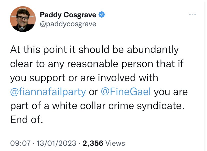 pcawley20ff's tweet photo. Completely disingenuous, the most of the members of @fiannafailparty are hard work members of the community who strive for better, we are proud to be pro enterprise and not buy into the populist nonsense of the left. There’s a reason SF are shifting policies 🤔#PartyOfCommunity https://t.co/QKPoPX4VSK