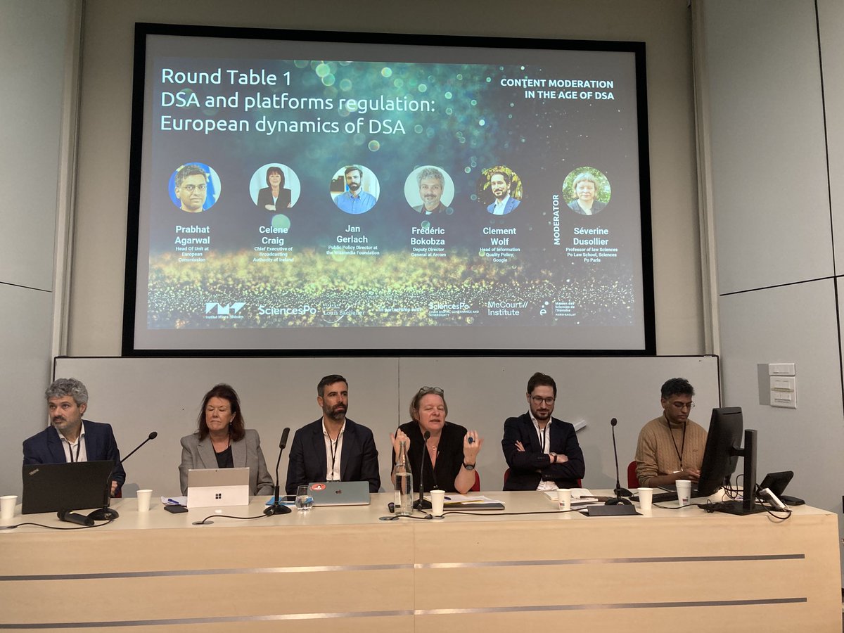 GoodIntech1's tweet photo. #Round_table with ⁦@PrabhatAgarwal⁩ @Celene_craig ⁦@pd_w⁩ @Frédéric_Bokobza @Clément_Wolf. Moderator: @Séverine_Dussolier #GoodinTech #ContentModeration #DSA https://t.co/fPtVH6WKLL