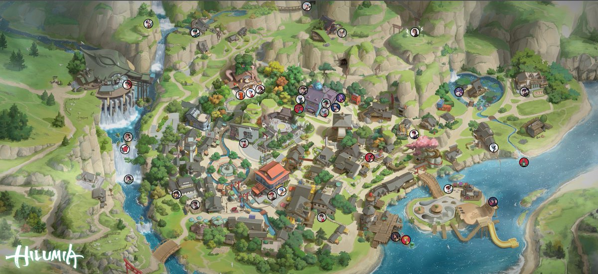 Beans around the Hilumia today, some training in the mountains, praying at the shrine, dropping their Beanz at the Falls for announcement, eating ice-cream and burger at the stands, and the 9lives arcade is crowded! 

Spot your <a href="/AzukiOfficial/">Azuki</a> and imagine the stories behind 🍃