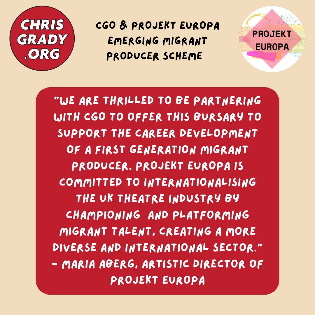 📌 Hear from Maria and Chris about our new producer development scheme we recently announced! 

📎 For more information on the scheme: chrisgrady.org/cgo-projekt-eu…