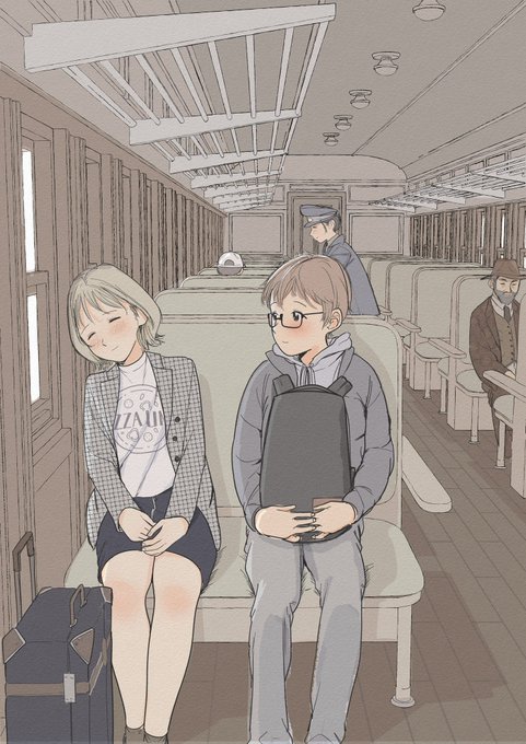 「座る 電車内」のTwitter画像/イラスト(新着)｜5ページ目