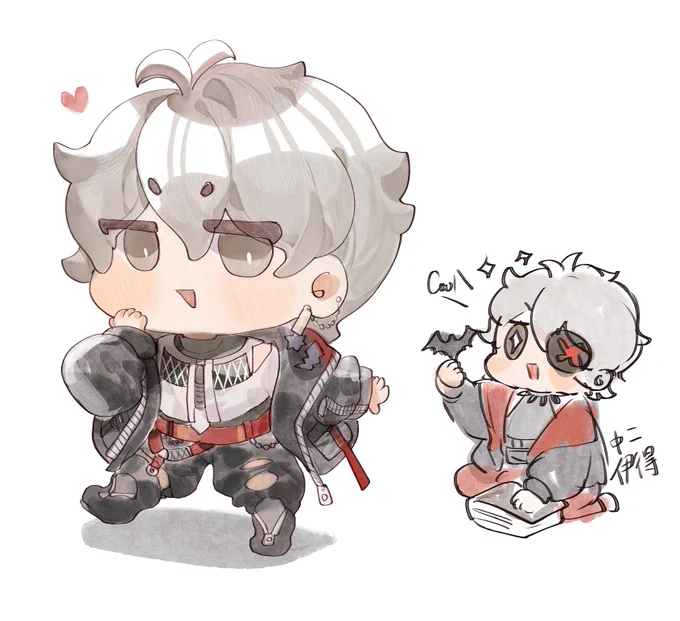 I guess Youth Eiden has Chūnibyō fashion sense 