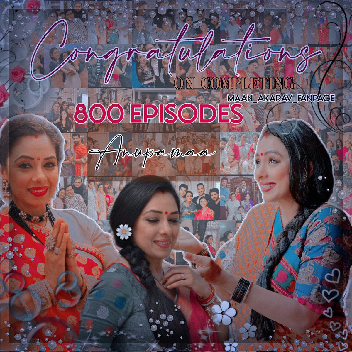 Thanu081's tweet photo. 800 EPISODES OF ANUPAMAA ❤️ ❤️😍
#Anupamaa #RupaliGanguly 
#MaAn @TheRupali https://t.co/3JHmhrt8BO