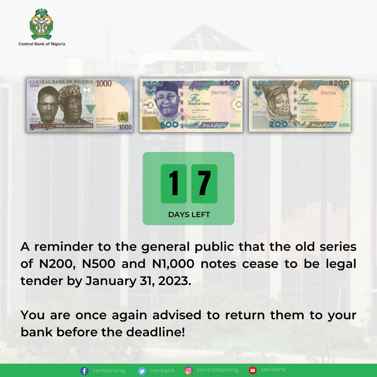 Central Bank of Nigeria tweet media