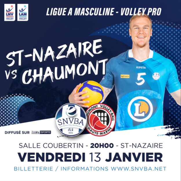 [SPORT] Assistez au match SNVBA Volley-Ball VS Chaumont 🏐

🗓️ Rendez-vous le 13 janvier 
📍 Au Gymnase Pierre de Coubertin 
🕦 A 20h00 
🎟 Billetterie sur place ou en ligne 

Cerfrance, partenaire de la performance du SNVBA 🙌🔵
#partenaire #sport #soutient