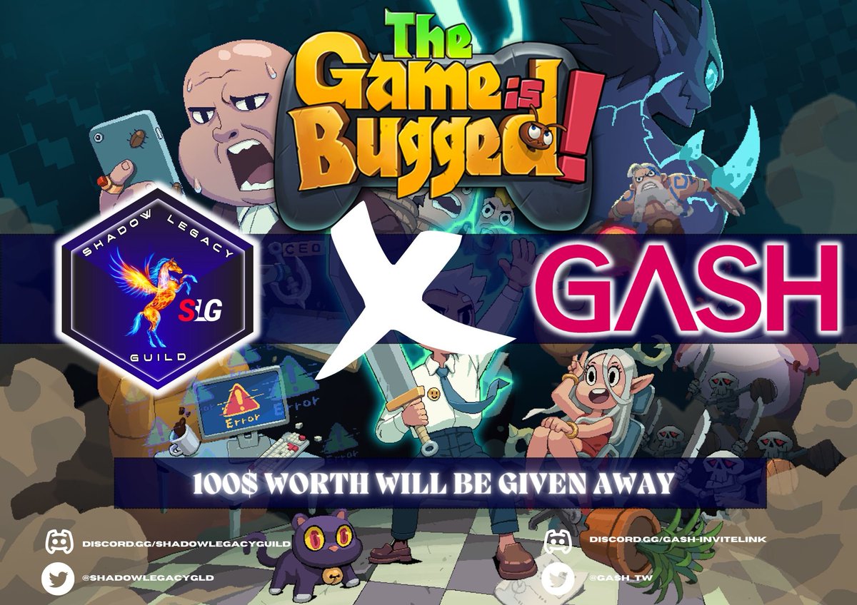 Novaautonomous's tweet photo. Hello Fam! 

Lets start the weekend with Giveaway! 

Rewards:

1x 30 USD 
1x 20 USD 
5 x 10 USD 

To participate: 

Follow : SLG (our) and GASH Twitter
Join SLG and Gash discord
RT this tweet and Tag 2 friends

Last only 4 days!

https://t.co/KqUEiijOUF
https://t.co/qA73z1YdeM https://t.co/7rbMrAcBzK