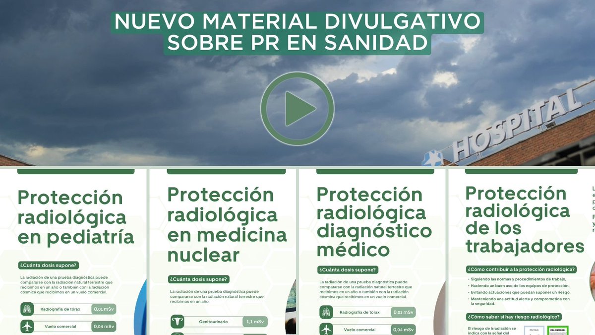 SocEspPR's tweet photo. La SEPR completa la serie de material divulgativo sobre protección radiológica en el ámbito sanitario elaborado gracias a la subvención del @CSN_es.

4⃣ pósteres y 1⃣ fantástico vídeo dirigido tanto a profesionales como a pacientes y sus familiares.

⬇️ SIGUE ⬇️ https://t.co/vBFc0xPyau