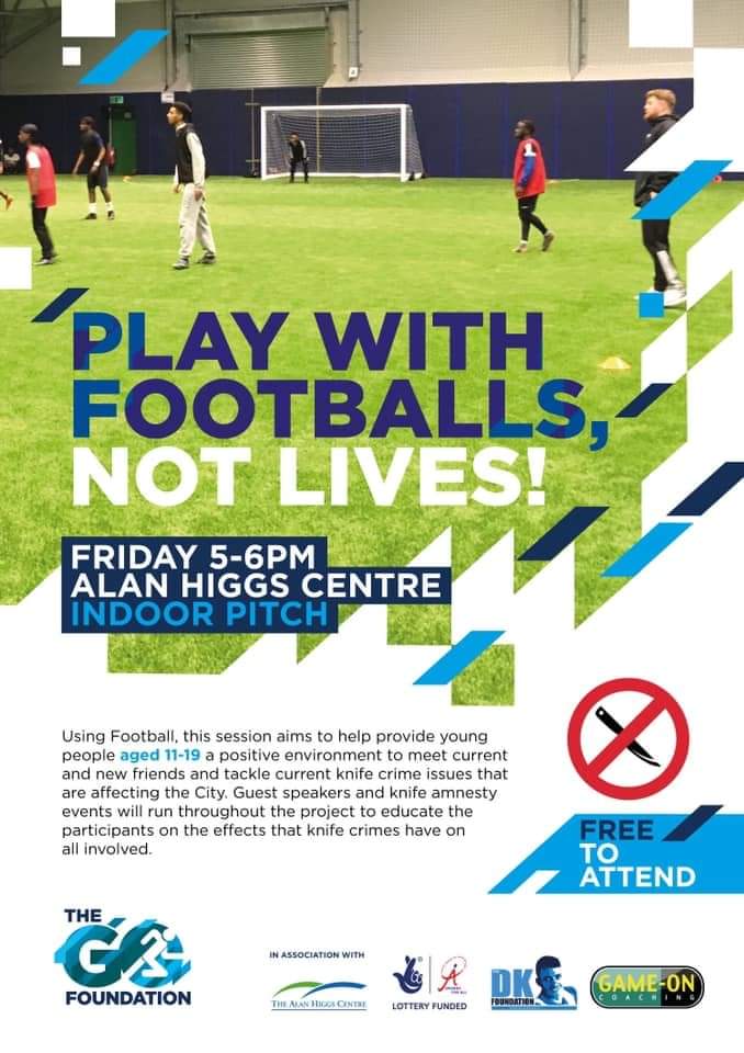 @ The Alan Higgs Centre tonight for our free football sessions! Bringing a variety of sessions to 2023 & expand to a wider range of areas helping more and more communities come together in a safe environment! with @GameOn_Coaching

#antiknifecrime #coventry #alanhiggscentre