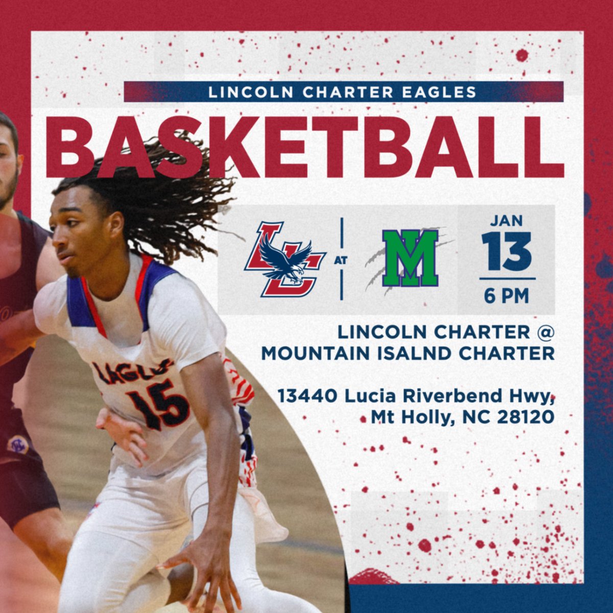 Men's Basketball @ MICS Tonight!
🆚 » Mountain Island Charter Raptors
📍 » 13440 Lucia Riverbend Hwy, Mt Holly, NC 28120
⏰ » 4:30pm/6pm (No Varsity Girls)
ℹ️ » Tickets available on GoFan. Livestream ONLY on NFHSNETWORK.
(Please never click on any links for livestreams)
