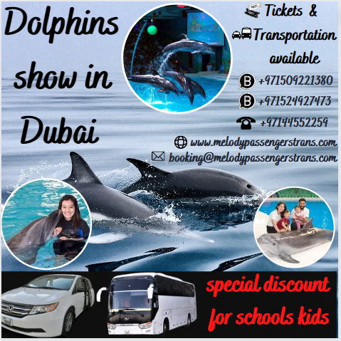Contact us on:-+971509221380 ,+971524927473,+9714455259
booking@melodypassengerstrans.com
melodypassengerstrans.com
 Come and visit UAE’s Only Dolphin and Seal Show 🐬with Melody.
#hireacoach #busrental #lovedubaidolphinarium #transporartion #coachwithdriver #rentacar #dubai #visit