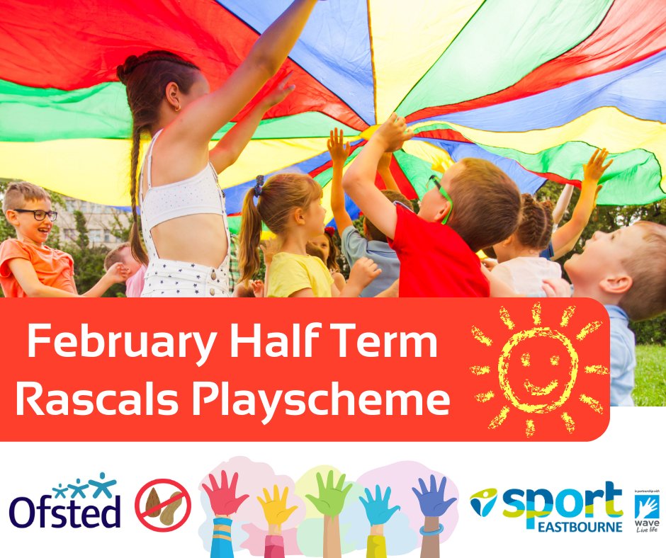 Rascals Playscheme February Half Term 2023!

Monday 13th to Friday 17th Feb at Hampden Park Sports Centre, we have a great week of activities for your child to enjoy. 08:30-16:30 for £23 per day.

Call us up to book on  01323 509859. 
sporteastbourne.co.uk/rascals-playsc…