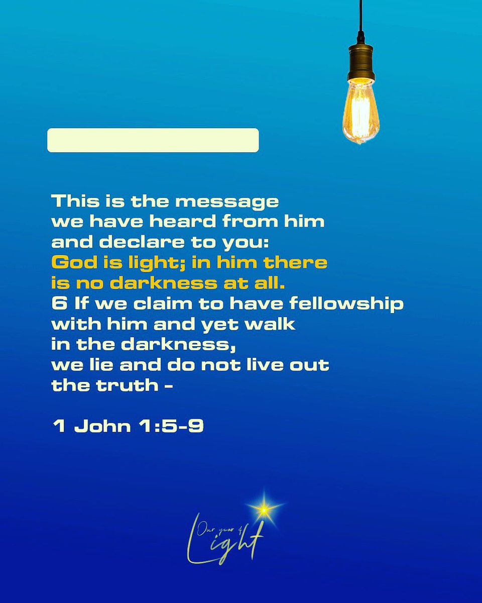 SovereignChu1's tweet photo. 💡⚡️This is the message we have heard from him and declare to you: God is light; in him there is no darkness at all. 6 If we claim to have fellowship with him and yet walk in the darkness, we lie and do not live out the truth - 1 John 1:5-9⚡️💡 https://t.co/DdS6R07b0M