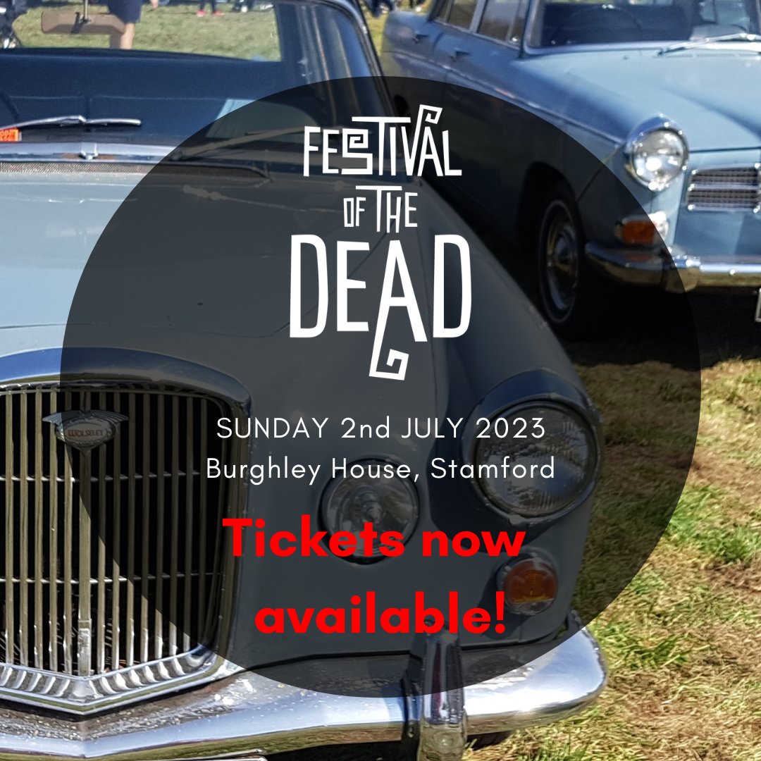 Tickets are now available for one of this year's most unique #carshows! 
📆 Festival of the Dead 02.07.2023
📍 Burghley House, Stamford
🌐 Tickets: festivalofthedead.uk 
If the maker of your car has ceased production, this is the show for you! #classiccars #TwitterCarClub