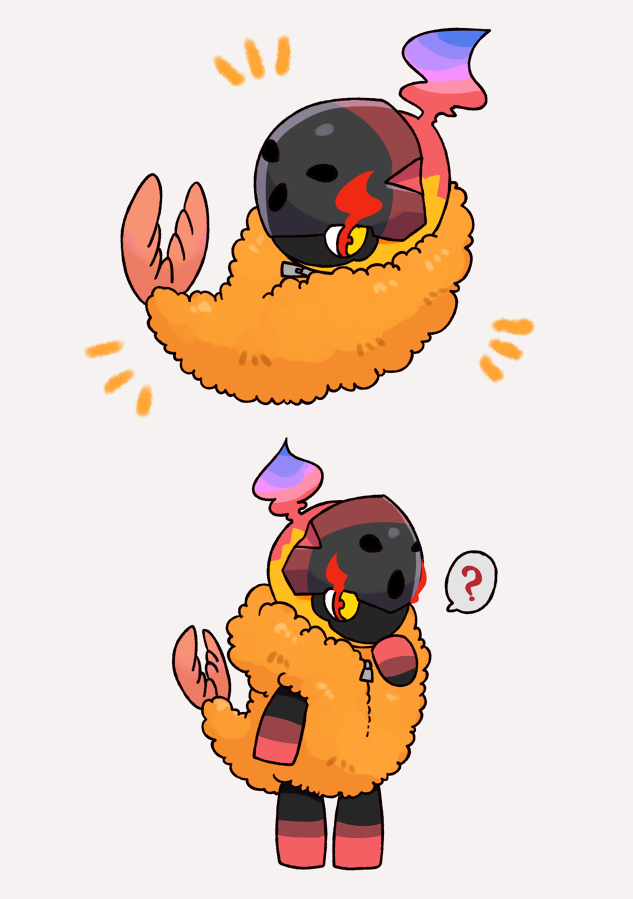病みごぼう♡ エビフライのおくるみに包まれたカルボウちゃん…🍤