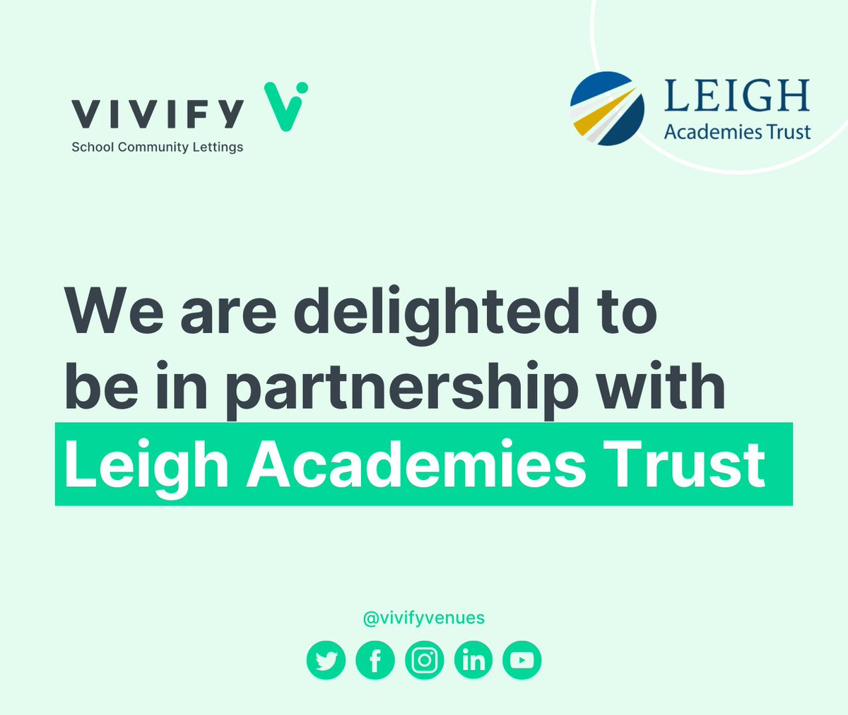 📣 We are thrilled to announce that we are now the exclusive lettings partner for @LA_Trust 🏫 One of the largest and most trusted multi-academy trusts in the South East. We can’t wait to open up their schools and improve the health and wellbeing of their local communities💚