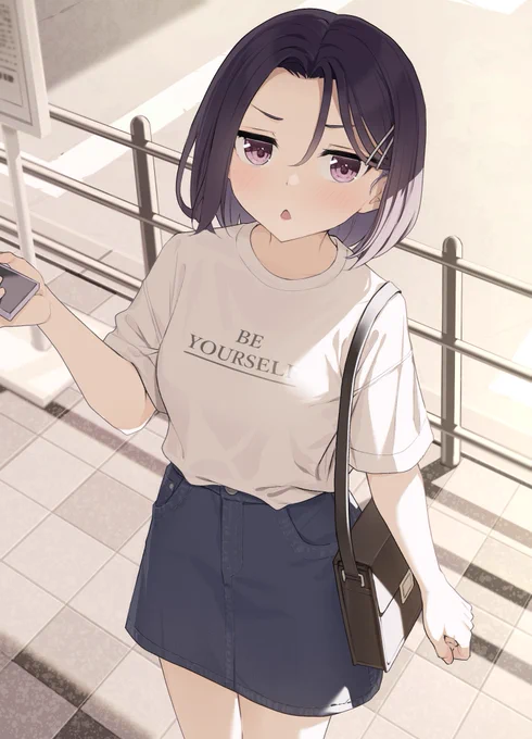 私服姿がかわいいスポーツ系女子と待ち合わせ。 