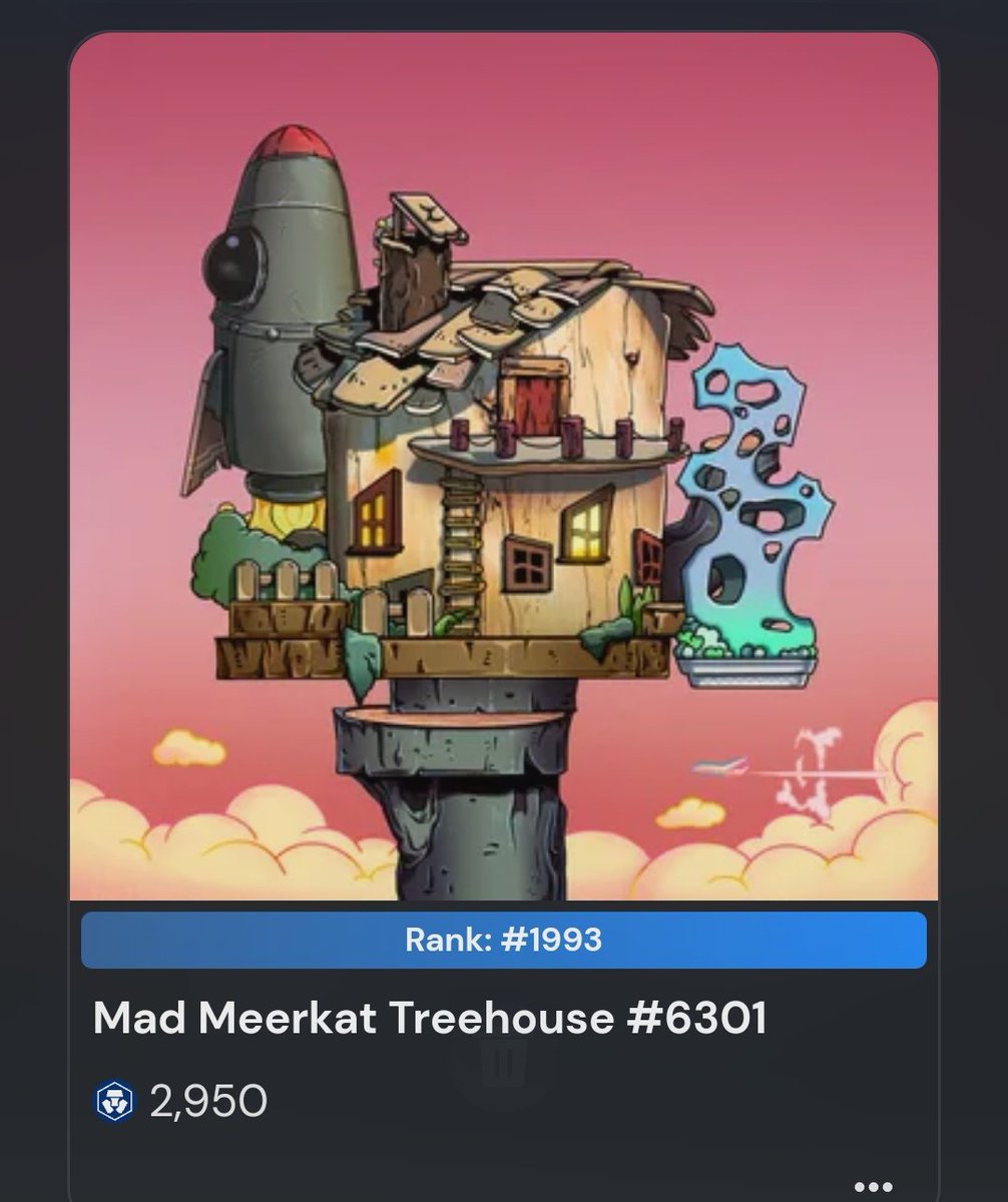 IAMCRYPTOLEADER's tweet photo. Hey #crofam this #MMtreehouse is for you. #CRO #FFTB @MadMeerkatNFT https://t.co/Tkau1UIfkP