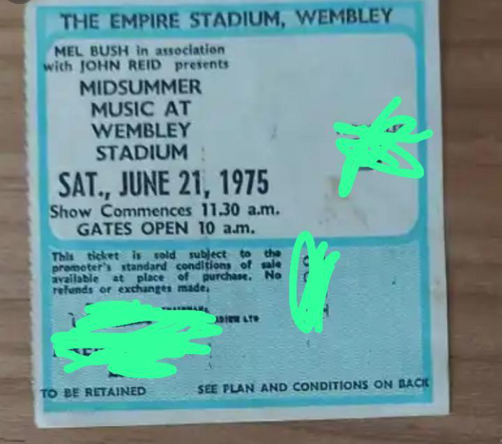 Let's have a closer look at those.

One is an Asian show in 2019 and the other is for a totally different gig at Wembley stadium in 1975 😂