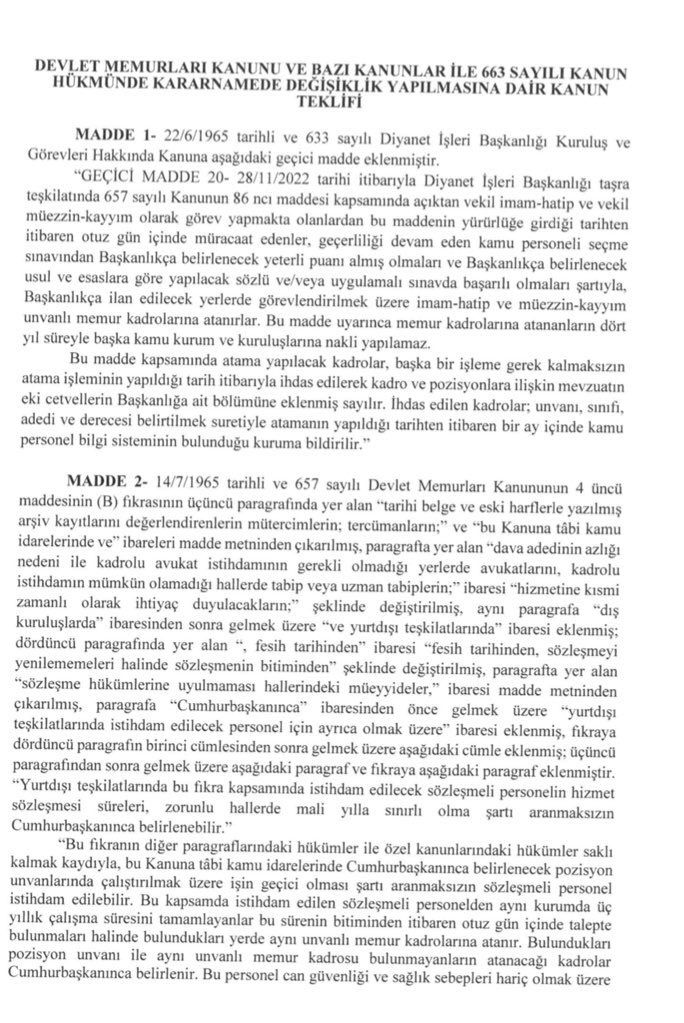 Sözleşmeliler aldatılmıştır. 4 yılını tamamlamayanların yer değiştirme hakkı bulunmamaktadır. Süresiz sözleşmeliler için bir hak olarak görülebilir ancak 3+1’e tabi olanlar için yeni bir şey olmadığı gibi, bazı hakları geriye gitmiştir. Sözleşmeli istihdam devam edecektir.