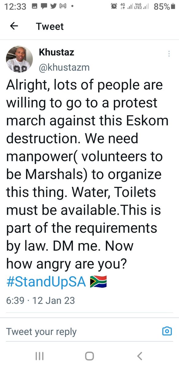 MARIUSBROODRYK's tweet photo. #ESKOMMUSTFALL #nationalShutDown #eskomProtest
We had enough !!!! https://t.co/XqSWngOYc2