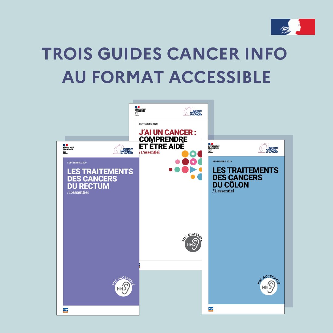 📰#VendrediLecture | Découvrez les trois premiers guides synthétiques Cancer info développés sous un format accessible pour les personnes atteintes de handicap visuel ➡️ e-cancer.fr/Actualites-et-…