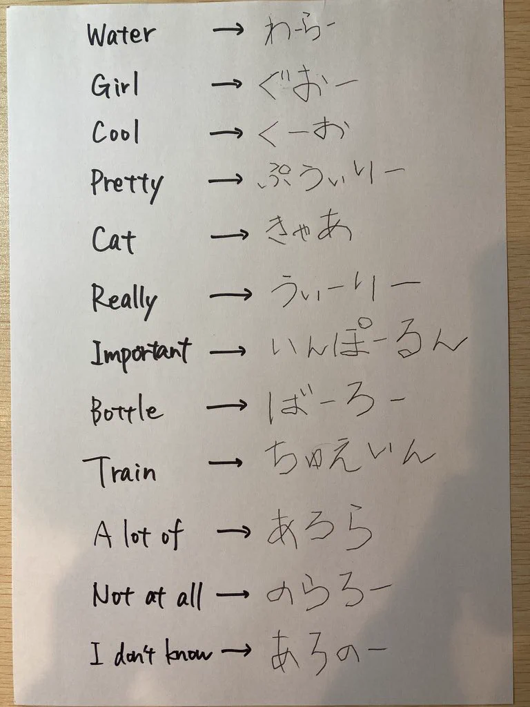初めて英語を聞いた小学生！発音の書き取りが素晴らしい！