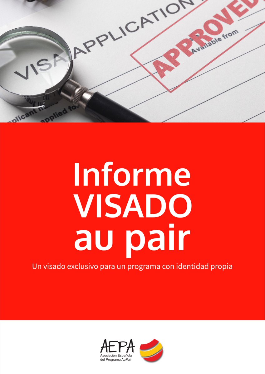 AEPASpainAuPair's tweet photo. AEPA presenta el informe visado Pair en España. Un documento sobre la situación del programa Au Pair España y sobre el estado actual del visado para ciudadanos no europeos que aplican a este programa.
https://t.co/qr455WzkkC

#VisadoAuPairEspaña
#UnIdiomaSinFronteras
#AEPAAuPair https://t.co/m2W0pnnvpn