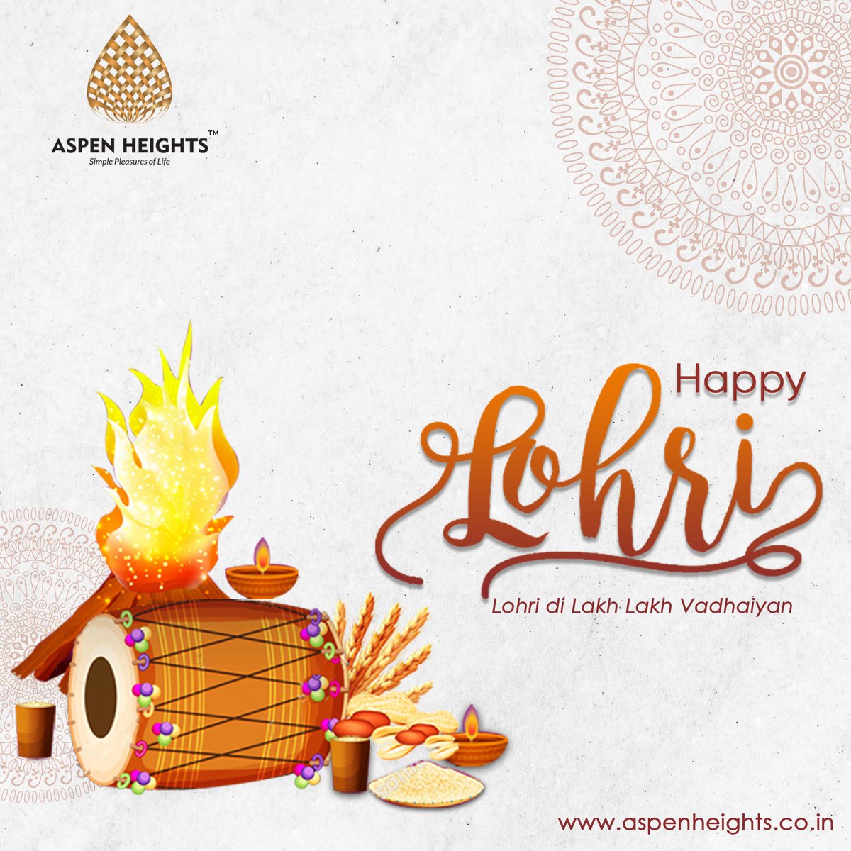 Warmest greetings to you and your family on the festive occasion of Lohri. Let us pray for happiness, success, and brightness in life. Happy Lohri from Team Aspen Heights.
.
.
.
.
.
.
.
.
#aspenheights #happylohri #lohri #lohri2023 #wishes #prosperity #pray #happiness #success