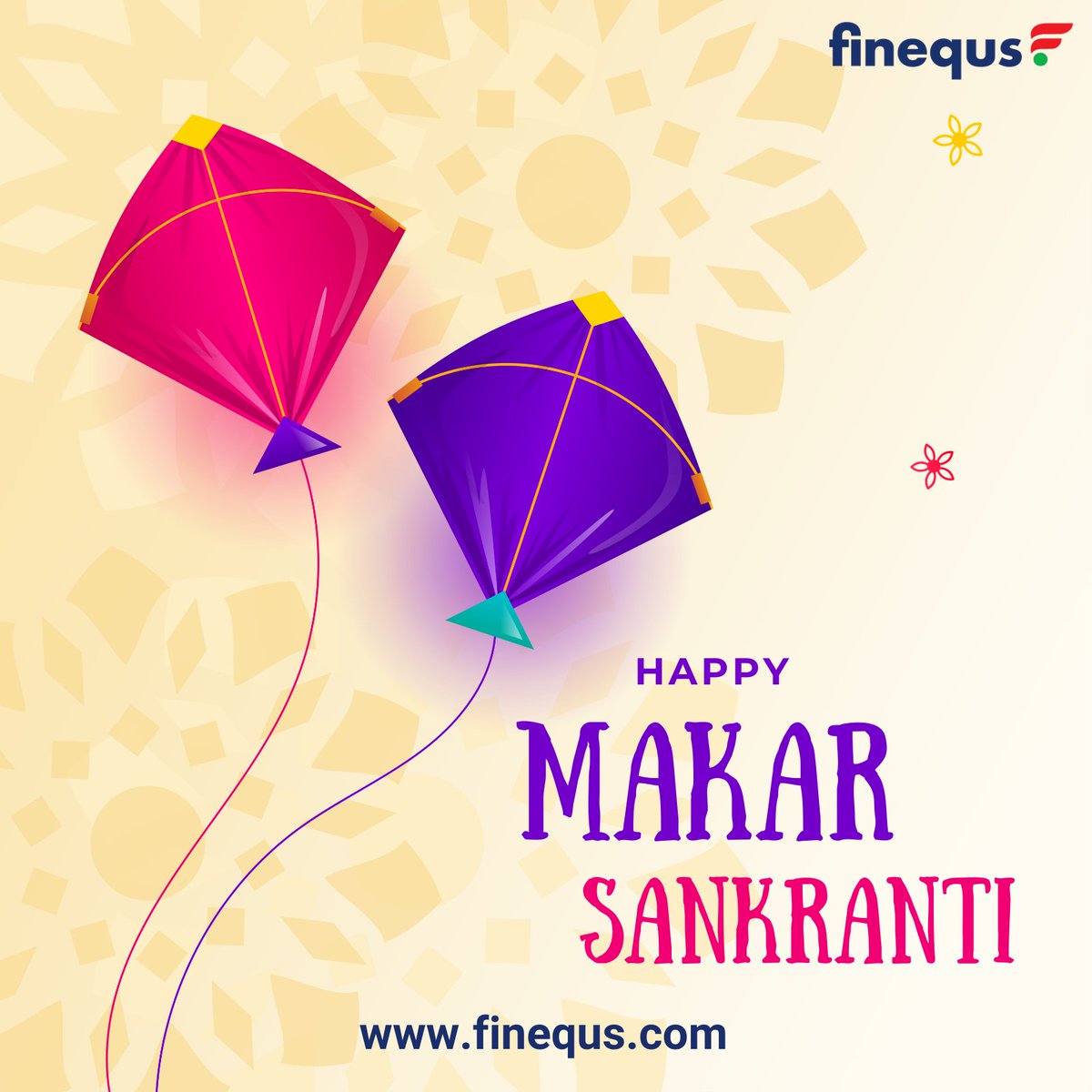 finequs's tweet photo. Happy Makar Sankranti. May the bright colours of kites paint this day with smiles and joy for you and your loved ones.

#makarsankranti #finequs #loans #financialservices #phygital https://t.co/U7dwYDGry4