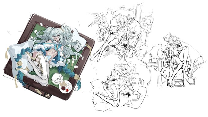 芙洛伦春节皮肤草图 