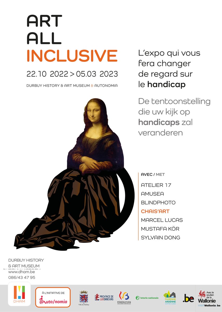 WBI_tweet's tweet image. TOURISME | DURBUY
𝗗𝗲́𝗰𝗼𝘂𝘃𝗿𝗲𝘇 𝗹’𝗲𝘅𝗽𝗼𝘀𝗶𝘁𝗶𝗼𝗻 𝗔𝗿𝘁 𝗔𝗹𝗹 𝗜𝗻𝗰𝗹𝘂𝘀𝗶𝘃𝗲 𝗲𝘁 𝗗𝘂𝗿𝗯𝘂𝘆
Une invitation à repenser  notre rapport à la différence et à l’indifférence. 
Jusqu’au 05/03/23 dham.be
@visitwallonie
#durbuy #dham #museumpassmusées