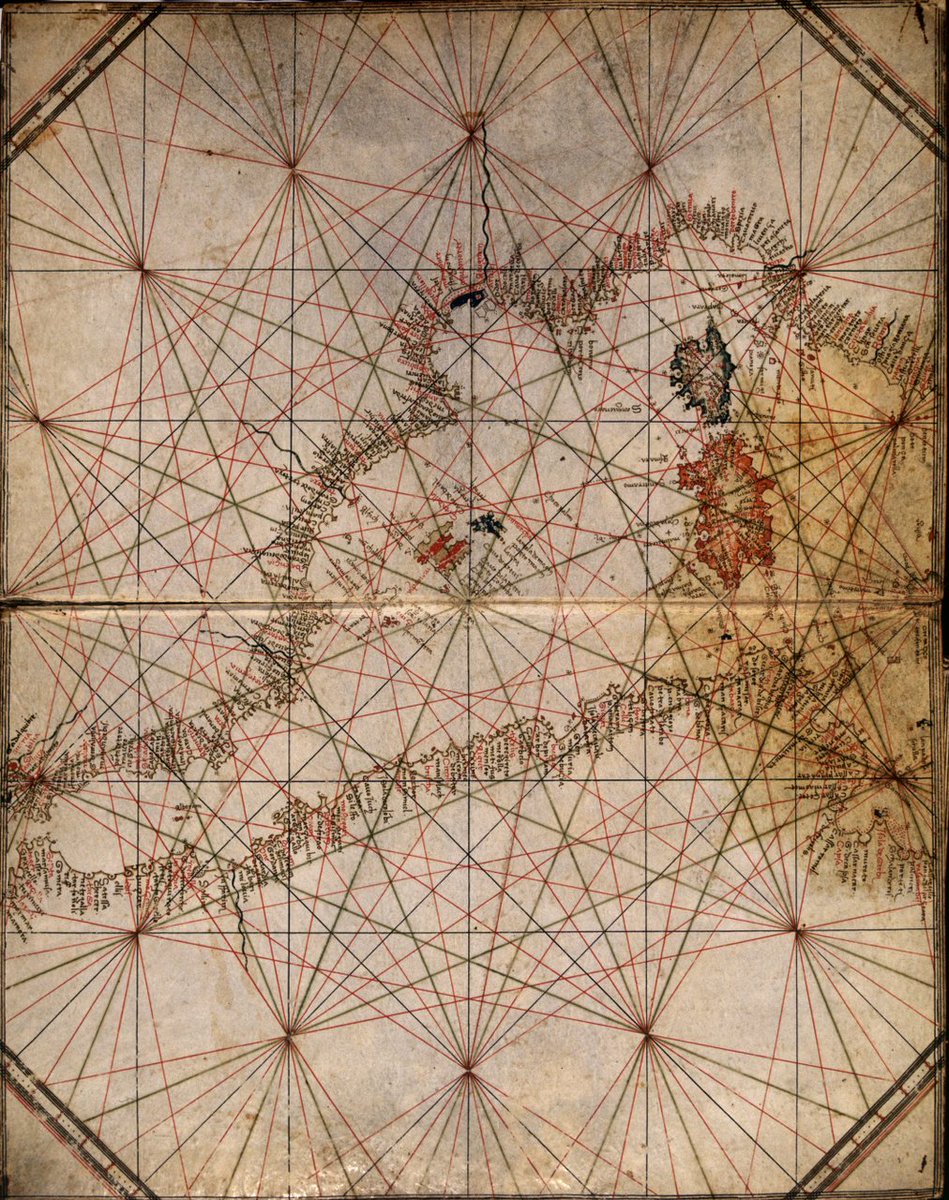 MedeaChartERC's tweet photo. Giorgio Sideri (Calapoda), 1537 #Chart of the Western Mediterranean Sea #BibliotecaNazionaleMarciana https://t.co/BI6VKbGs9O https://t.co/aUyzfwgVFN