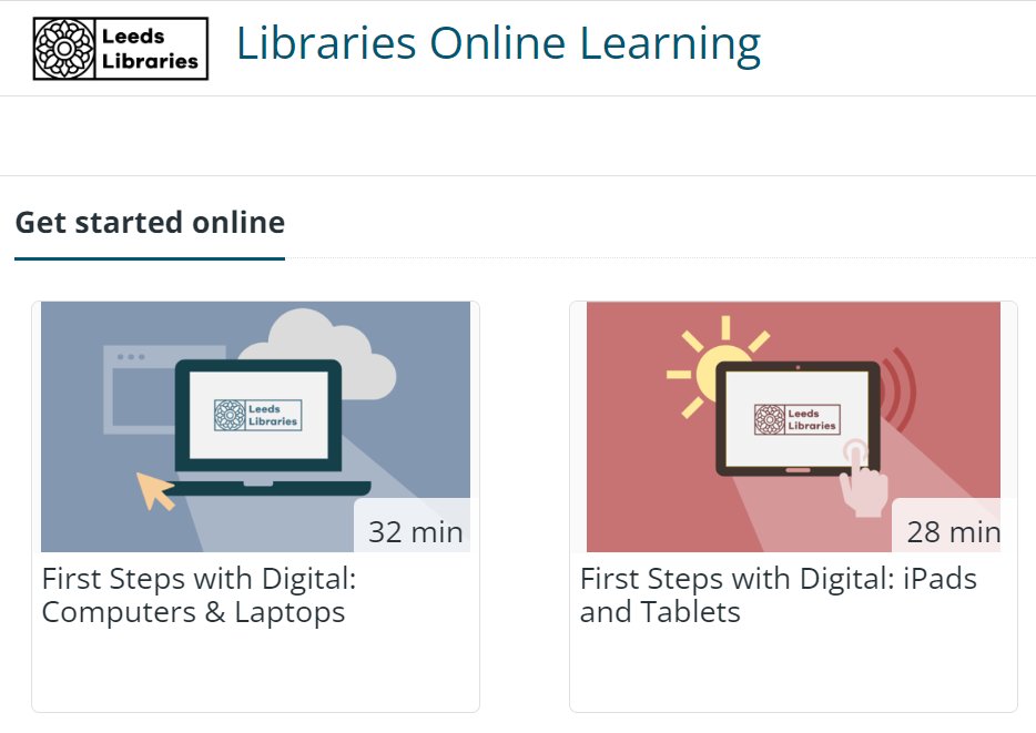 leedslibraries's tweet photo. If you know someone who wants to learn basic digital skills but doesn’t know where to start, send them our way!

Our First Steps with Digital courses run in libraries and can also be done at home on our Libraries Online Learning webpage. https://t.co/LJ4H2sQhiA #DiscoverDigital https://t.co/VQfuYqCME8