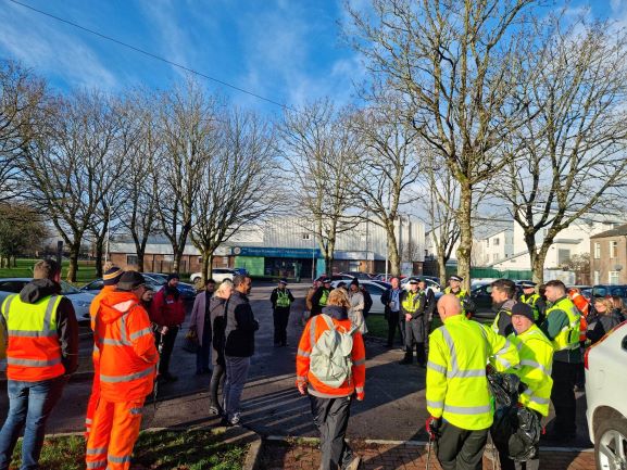 NewportCouncil's tweet photo. Council officers, @gwentpolice and a host of partners are in Pill today offering advice on waste management, crime prevention, community safety and more. #PartneringForPill @NewportCityH @Linc_Cymru @poblgroup https://t.co/ka3vfsDpYQ
