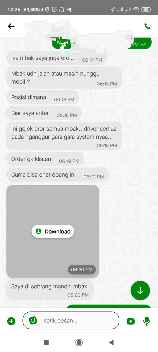 ricoki's tweet photo. @gojekindonesia mas/mbak admin nih gojek se Bekasi error nih tolong dicancel order orderan error, sejam gk bisa dibuka orderannya https://t.co/GiIKDHeXTP