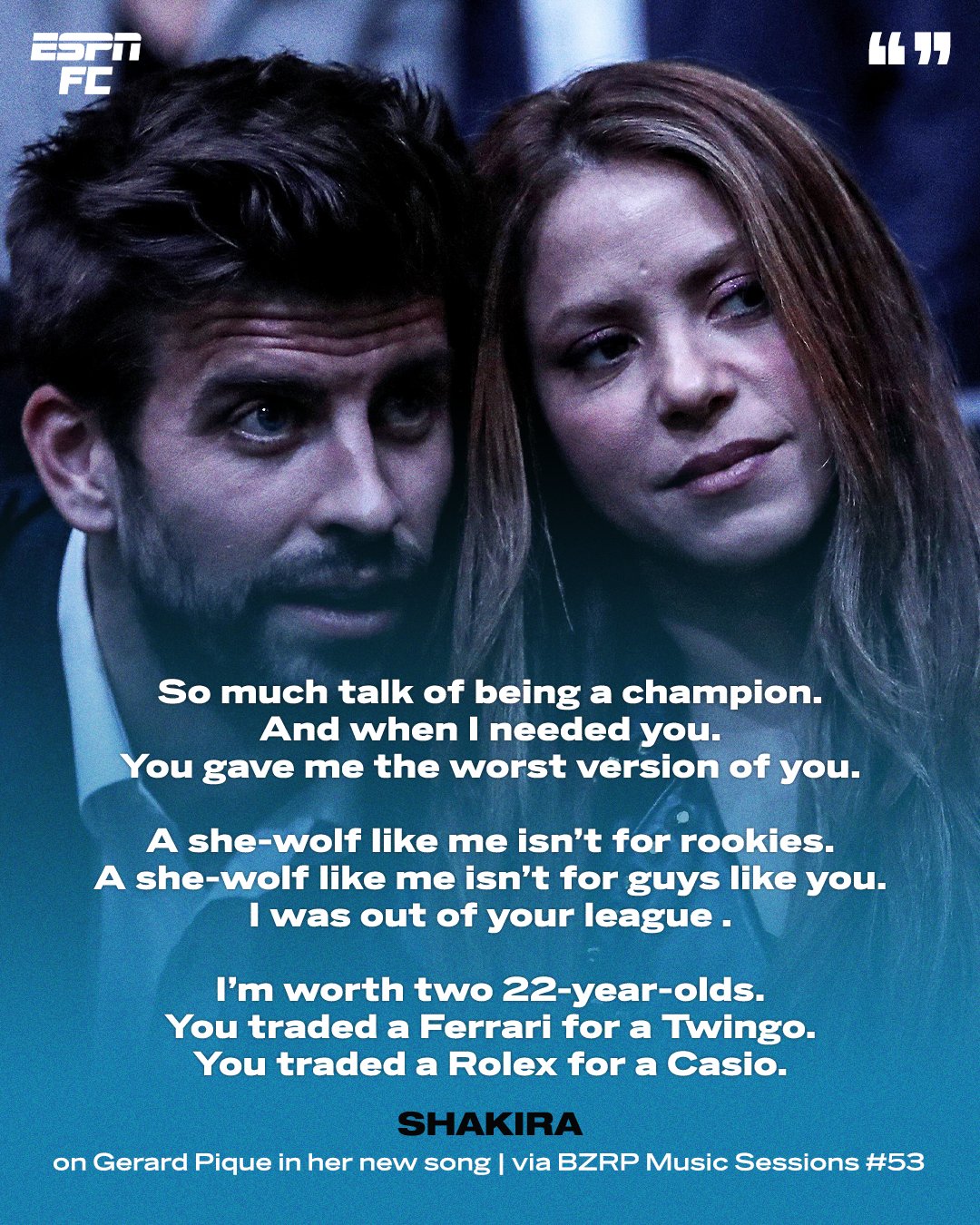 ESPN FC on Twitter: "Shakira's new song lyrics 🤐 https://t.co