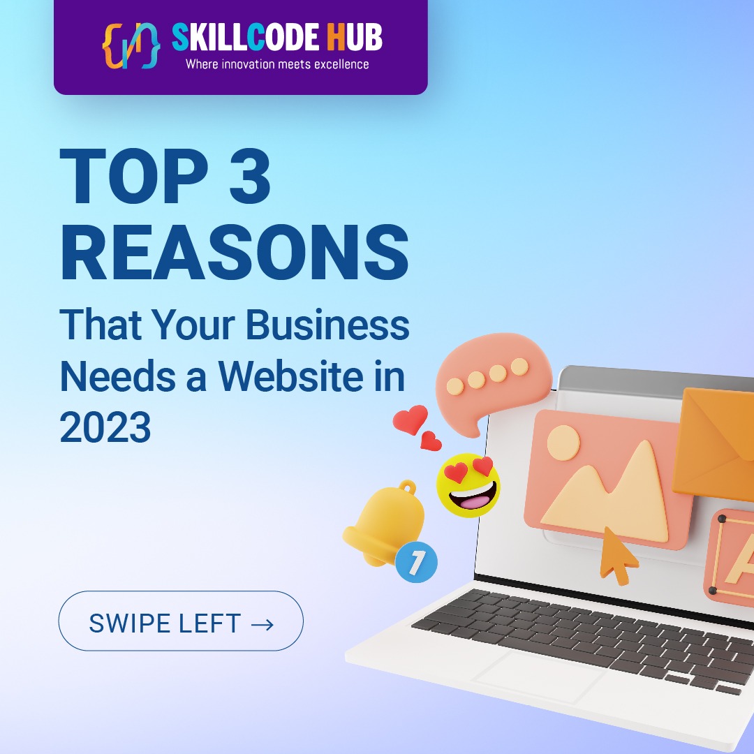 Skillcodehub's tweet image. There are more than one lucrative reasons to have a website. Here are the Top 3 Reasons Your Business Needs a Website in 2023. At SkillCode Hub, we make your websites come alive. Get a Professional Website for your business now.
#skillcodehub #website #websitedesign