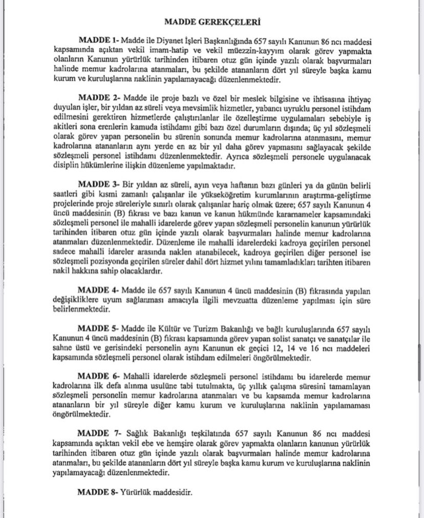 akademi_kadro's tweet photo. 1-
Sözleşmelilere yönelik kadro teklifinde basına sızan taslakta 50-d arş görlerin kadroya geçiş düzenlemesi vardı. Ancak, bugün meclise sunulan tasarıda bu maddenin çıkartıldığını görüyoruz.⤵️
https://t.co/Cvn5bw9yX5 https://t.co/MDDiXDHP99