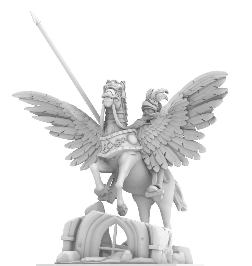 imprimiendo_3D's tweet image. Miniatura de capitán del imperio transformada como pegado de highland y caballero de Reiksguard y cabeza de caballo de general. A ver si os gusta!