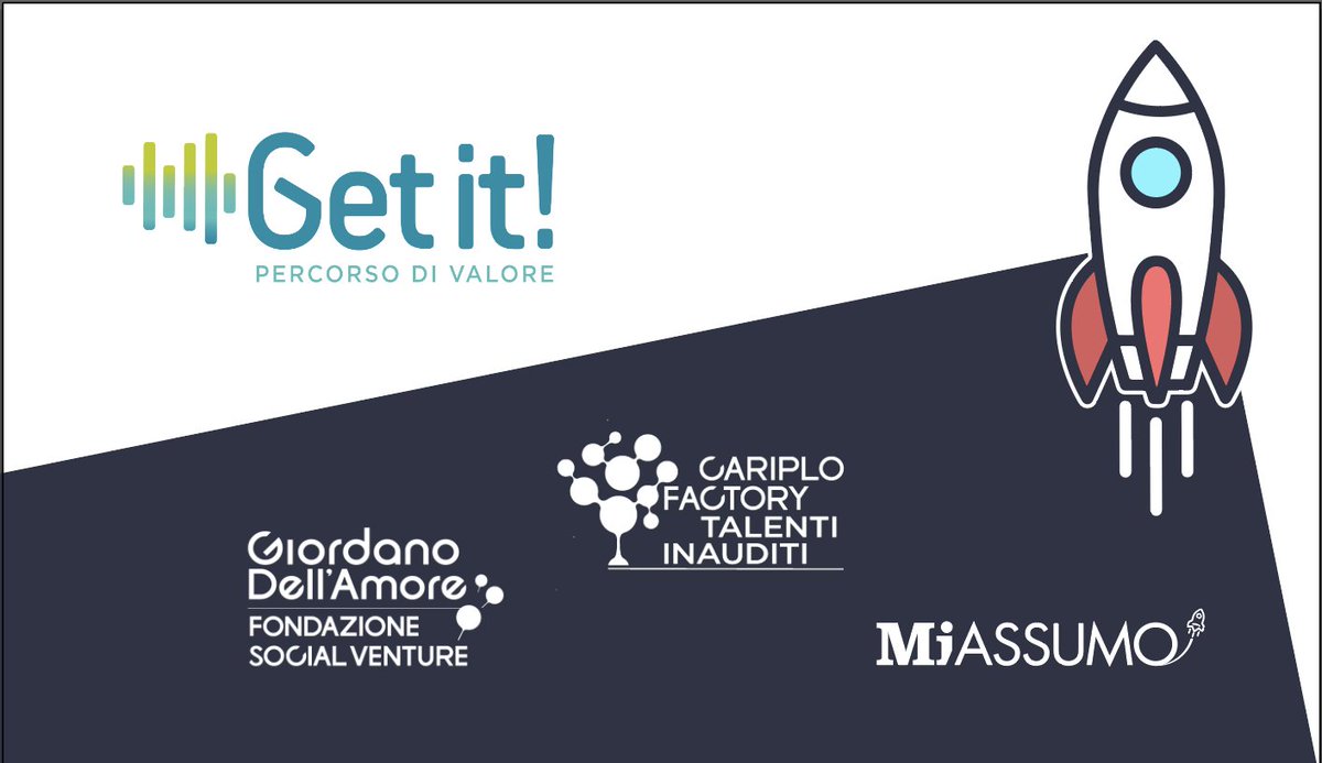 C’è anche #MiAssumo tra le 4 finaliste di GetIt!

Avremo così l’opportunità di prendere parte a un percorso di partnership della durata di 3+3 mesi erogato da aCube.Grazie a <a href="/FSocialVenture/">Fondazione Social Venture Giordano Dell'Amore</a> e <a href="/CariploFactory/">CariploFactory</a>   per averci scelto come partner di questa nuova sfida.
