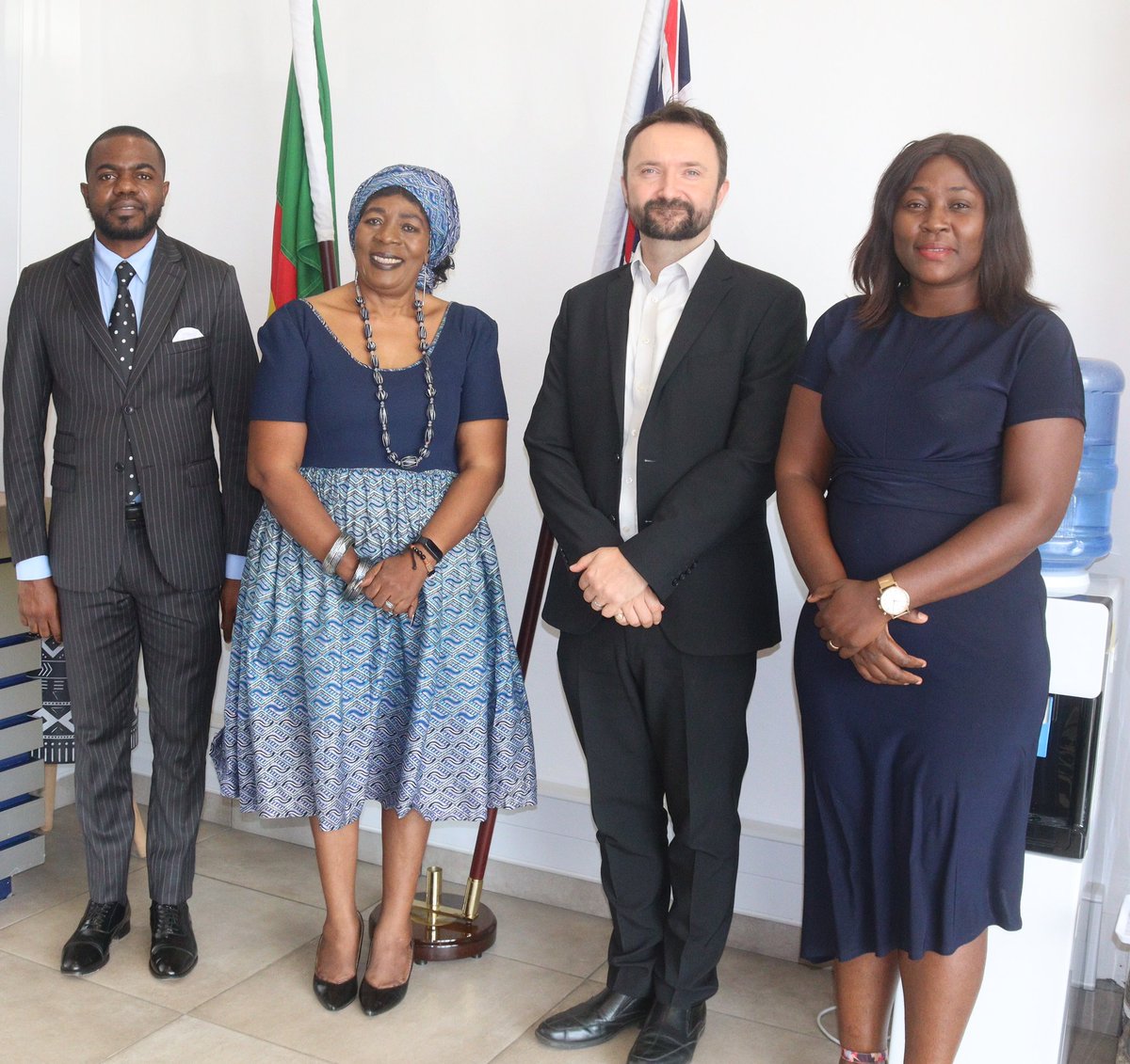 UKinCameroon's tweet image. There is some tremendous work being carried out by men &amp;amp; women in #Cameroon to end #SGBV.
Today, we discussed with Tilder Kumichii Ndichia &amp;amp; Jap Mouki Christelle, @geed_and  on #SGBV, human rights &amp;amp; their work in the Centre, Littoral &amp;amp; East regions of Cameroon to support IDPs.