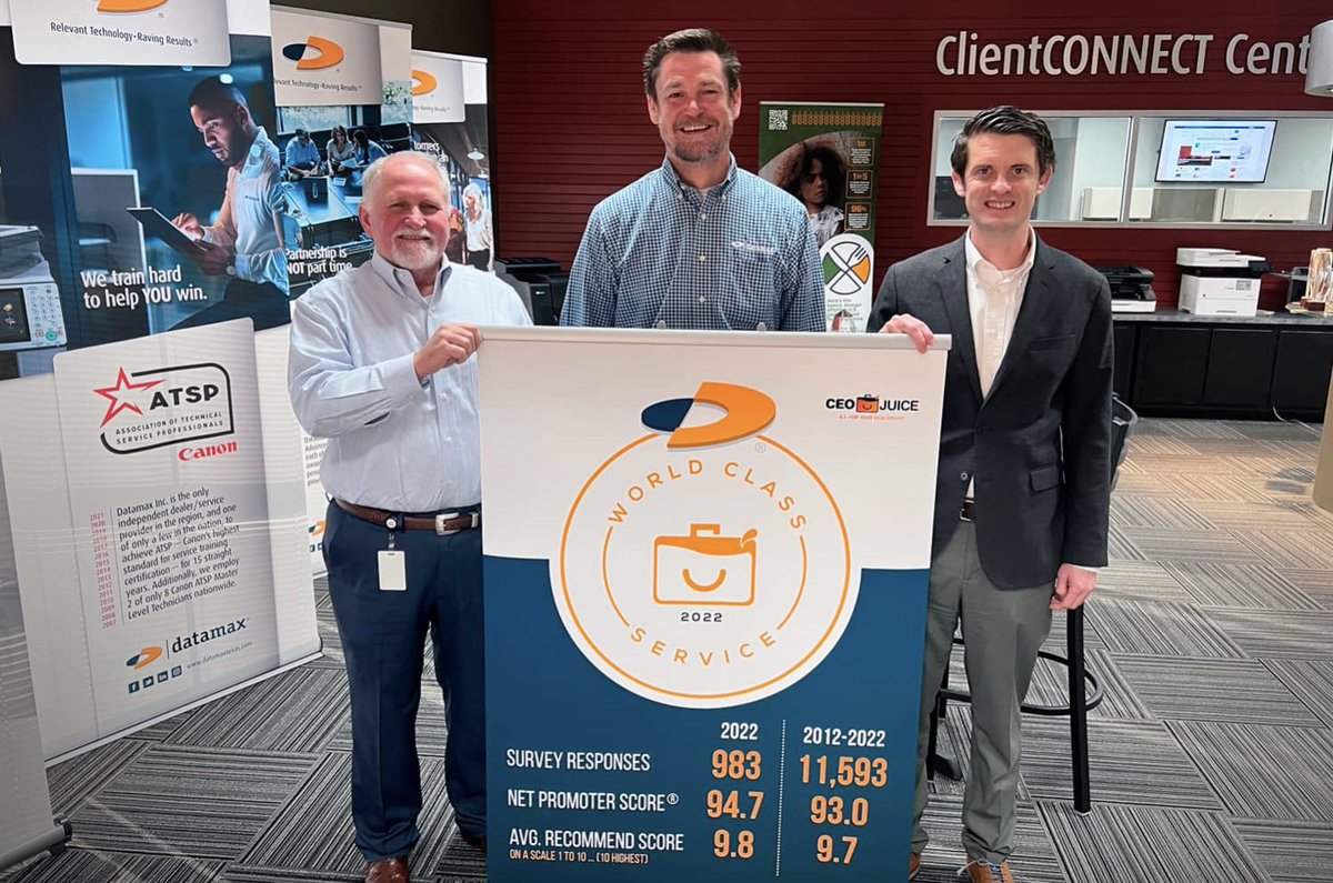 RecyclerMedia's tweet image. New post: Datamax Inc. Earns 'World Class Service' award - therecycler.com/posts/datamax-… #Datamax #WorldClassService #Award #NPSScore